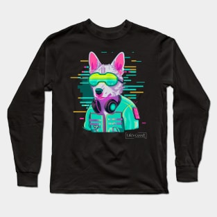 dog ciberpunk Long Sleeve T-Shirt